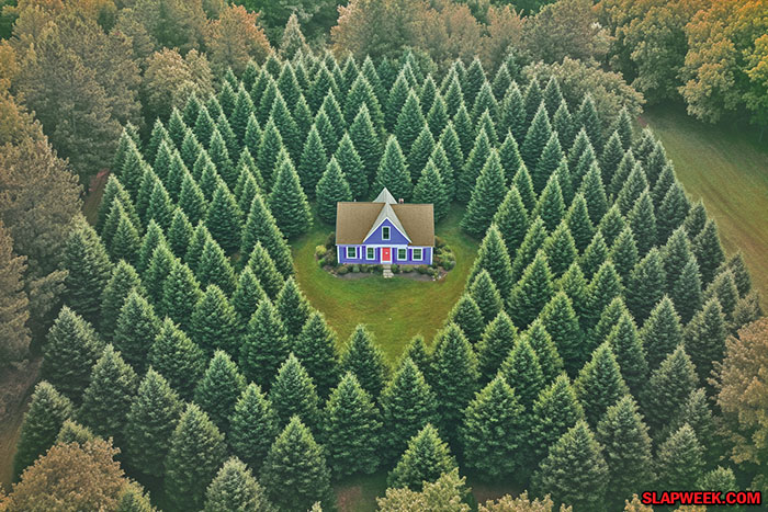 Man Surrounds House With Tall Pines: Block “Heinous” Neighbors